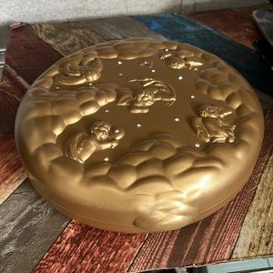 Gold tone cherub jewelry box